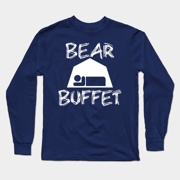 Funny Camping Bear Buffet Tent Camping Long Sleeve T-Shirt by POD Creations